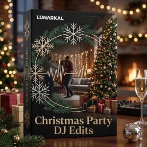 Christmas Party DJ Edits 3D box mockup